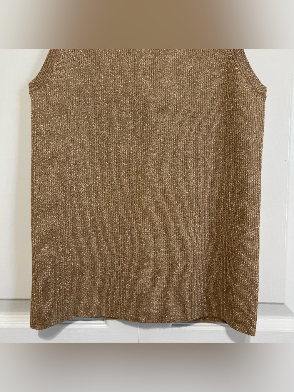Lilly Pulitzer Esli Sleeveless Sweater Tank in Sand Bar Metallic Size Medium - Picture 6 of 13